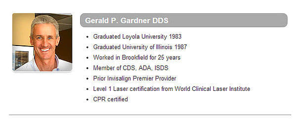 Dr. Gerald P Gardner, DDS - Brookfield, IL - Dentistry